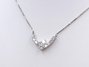 Pt850/X線Pt89% ダイヤ 1.05ct ネックレス 6.2g